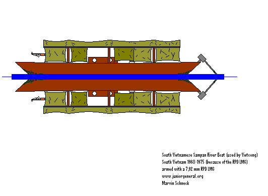 Weaponized South Vietnamese Sapan River Boat